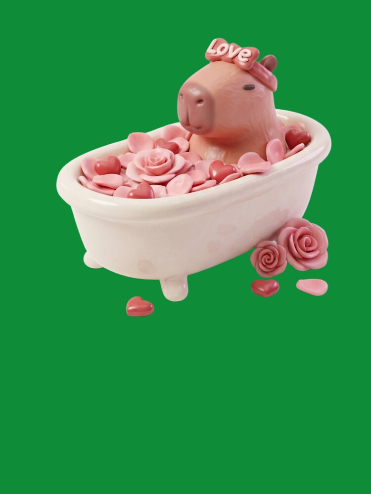 Cute Capybara in Heart Bath by kunsuriyapaisan Paranee T-Shirts, Hoodie, Sweatshirt | BlankRebels.com (Image 3)