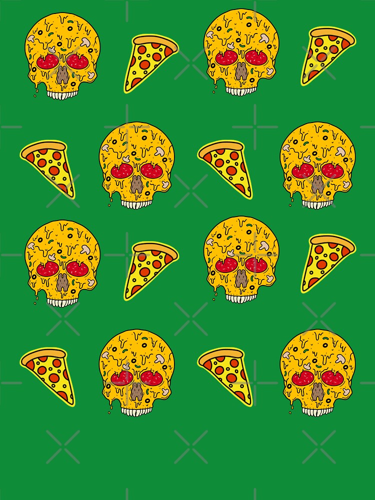 Pizza Skulls N Slices (Green) by Milasneeze T-Shirts, Hoodie, Sweatshirt | BlankRebels.com (Image 3)