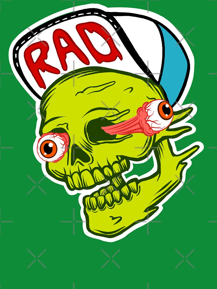 PushPop 90s: RAD Skater Skull by PushPopRiot T-Shirts, Hoodie, Sweatshirt | BlankRebels.com (Image 3)