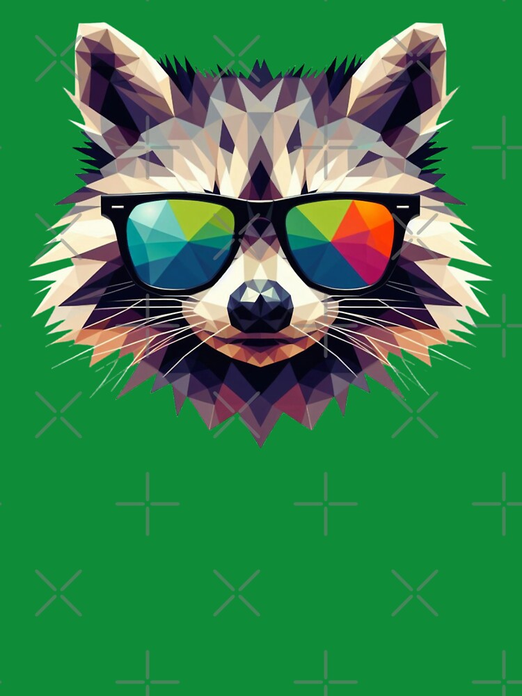 Low Poly Raccoon Pop Art by pseudosiren T-Shirts, Hoodie, Sweatshirt | BlankRebels.com (Image 3)