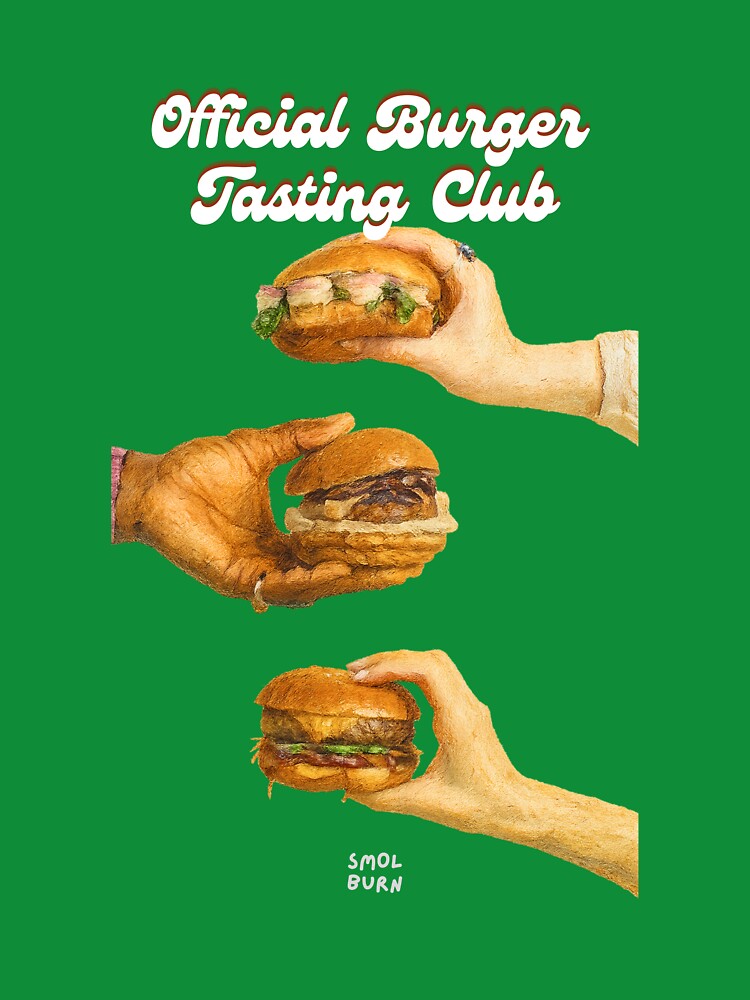 Official Burger Tasting Club – Funny Foodie Friends Design for Burger Lovers by smolburndesign T-Shirts,... (Image 3)