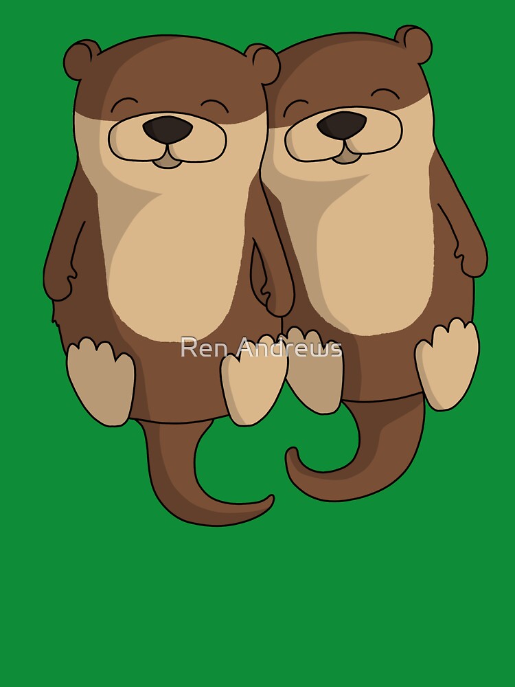 Otters Holding Hands by Ren Andrews T-Shirts, Hoodie, Sweatshirt | BlankRebels.com (Image 3)