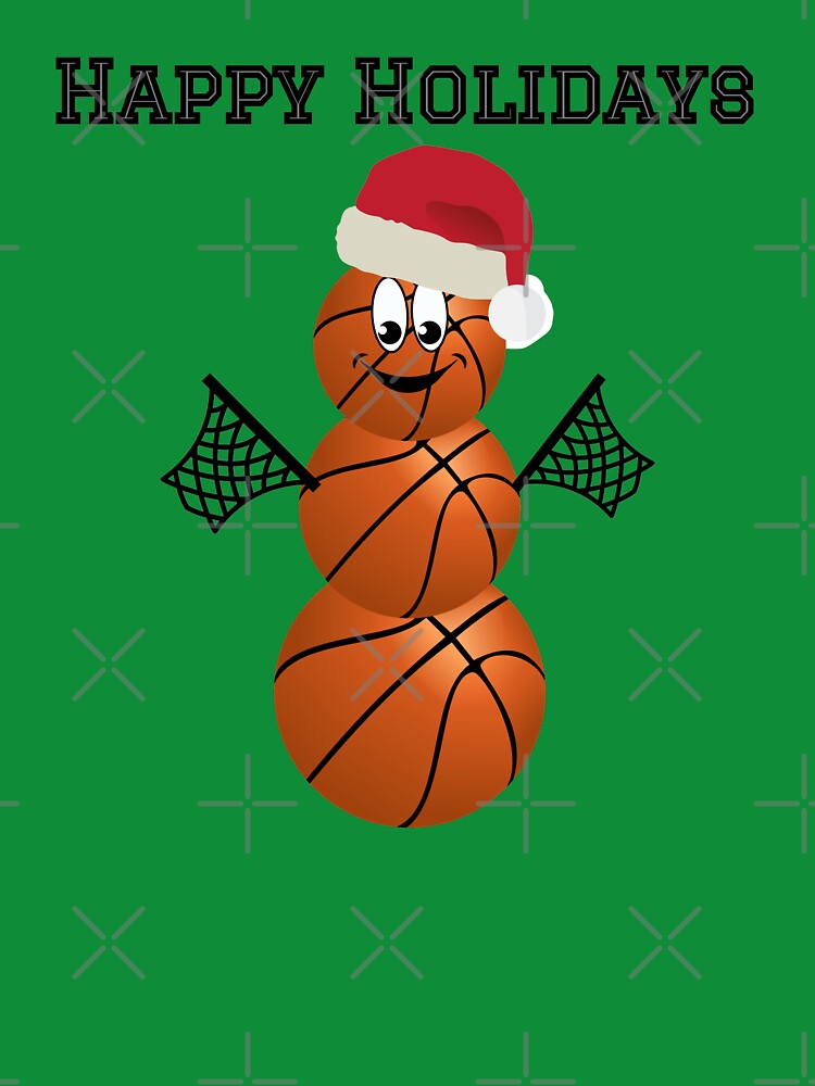 Basketball Santa Snowman Happy Holidays by cmd-art T-Shirts, Hoodie, Sweatshirt | BlankRebels.com (Image 3)