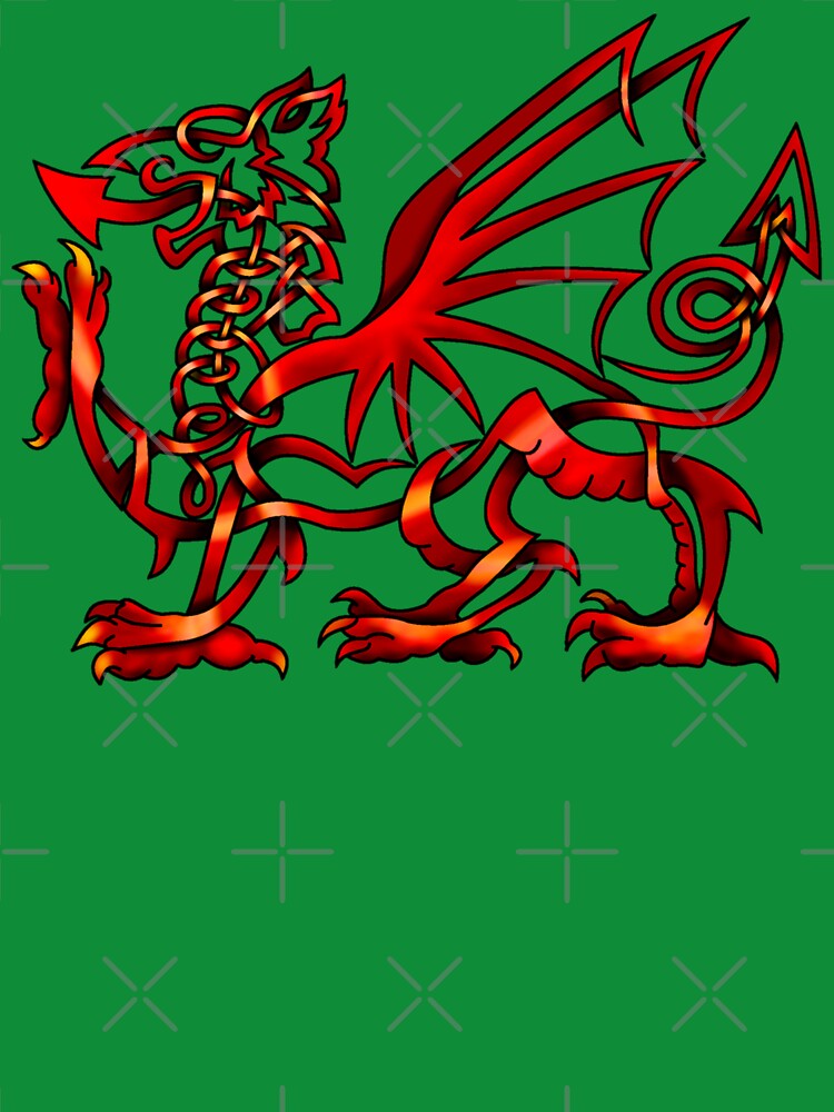 Red Celtic Welsh Dragon. by claireseyeview T-Shirts, Hoodie, Sweatshirt | BlankRebels.com (Image 3)