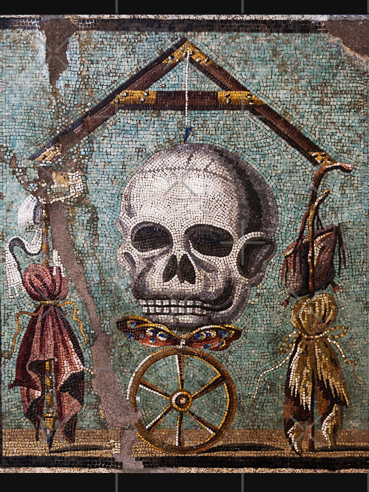 POMPEII COLLECTION / MEMENTO MORI, SKULL ,BUTTERFLY  AND WHEEL OF FORTUNE by BulganLumini T-Shirts, Hoodie,... (Image 3)