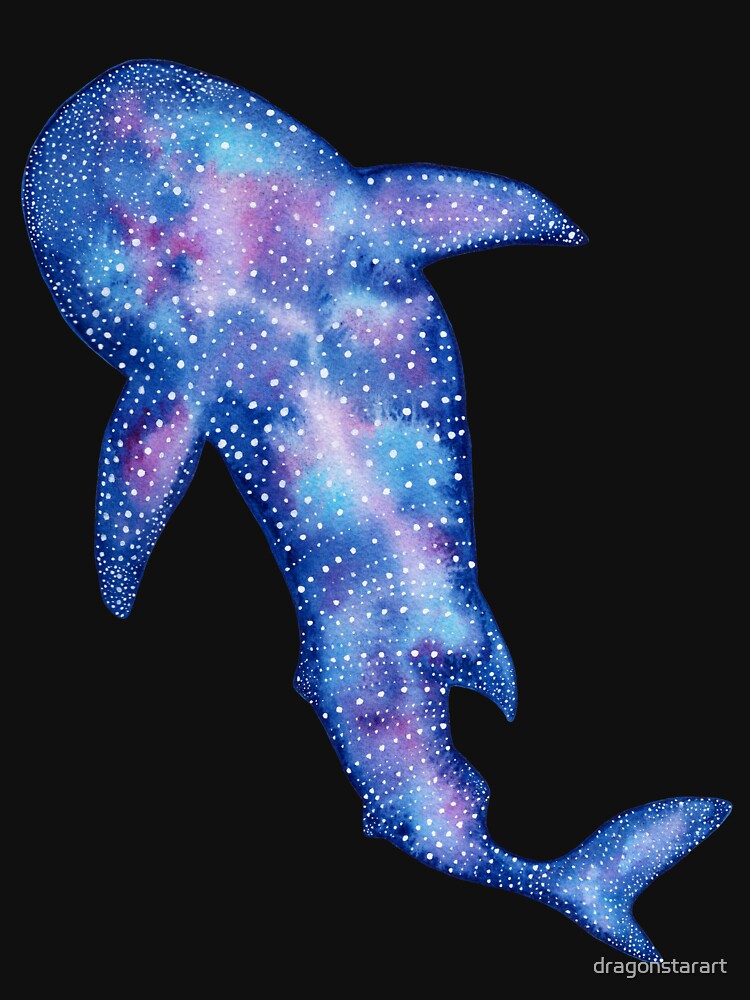 Galaxy Whale Shark Watercolor Painting by dragonstarart T-Shirts, Hoodie, Sweatshirt | BlankRebels.com (Image 3)