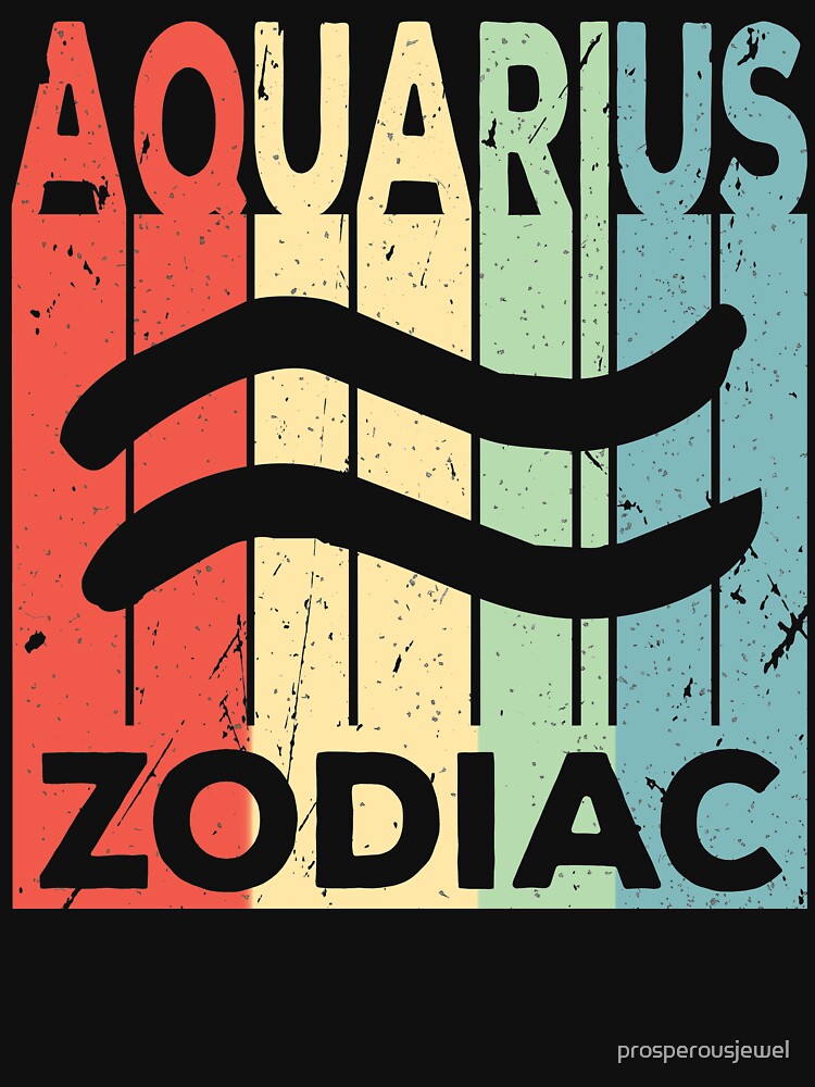 Aquarius Zodiac Vintage Retro by Elixir Designs T-Shirts, Hoodie, Sweatshirt | BlankRebels.com (Image 3)