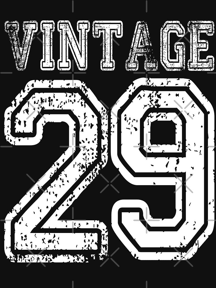 Vintage 29 2029 1929 T-shirt Birthday Gift Age Year Old Boy Girl Cute Funny Man Woman Jersey Style by... (Image 3)