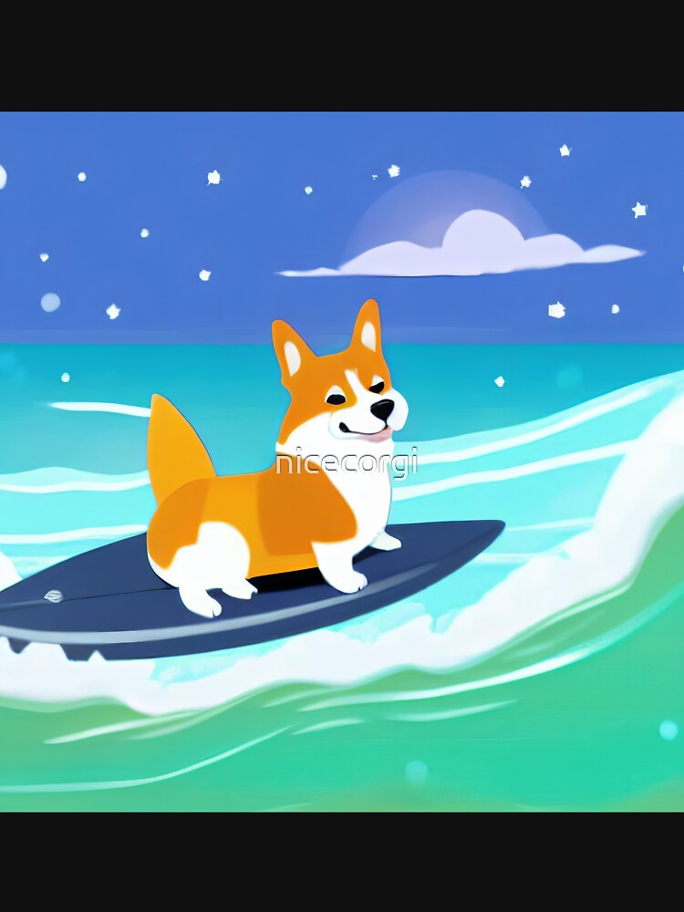 Surfing Corgi Dog by nicecorgi T-Shirts, Hoodie, Sweatshirt | BlankRebels.com (Image 3)