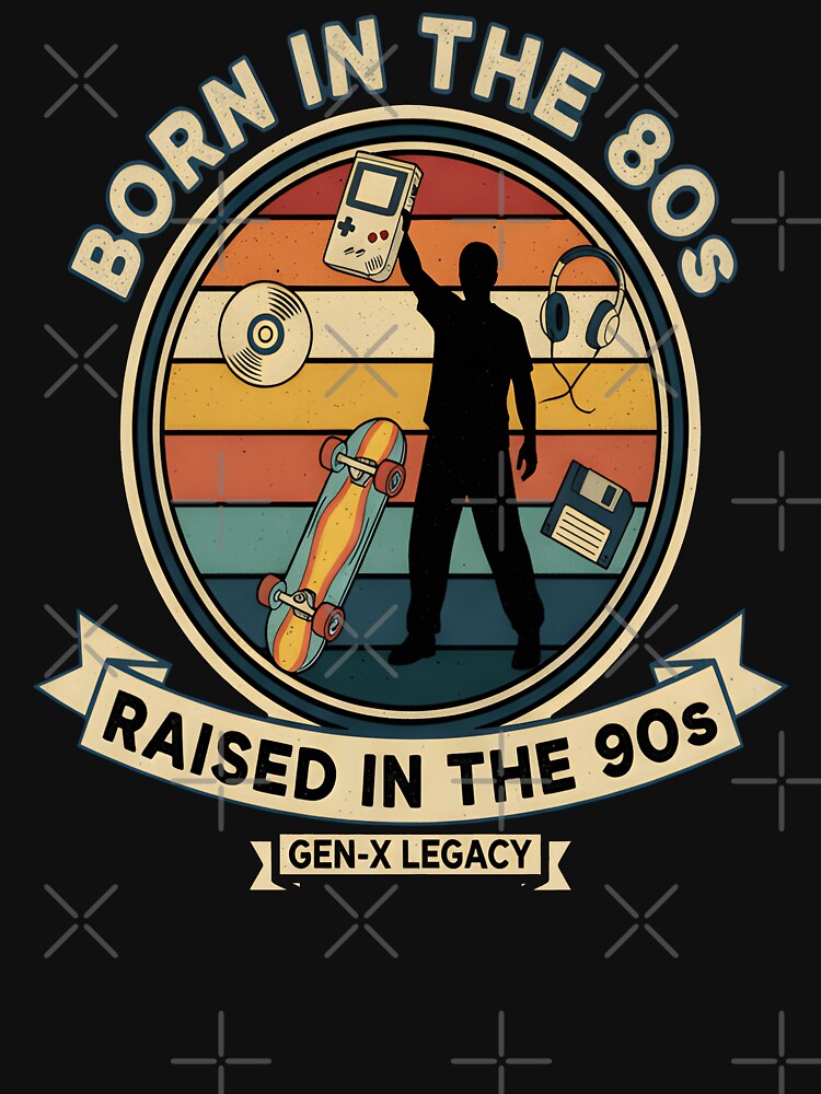 Born In The 80s Raised In The 90s - Vintage Aesthetic Nostalgia Quote by Axivra T-Shirts, Hoodie, Sweatshirt (Image 3)