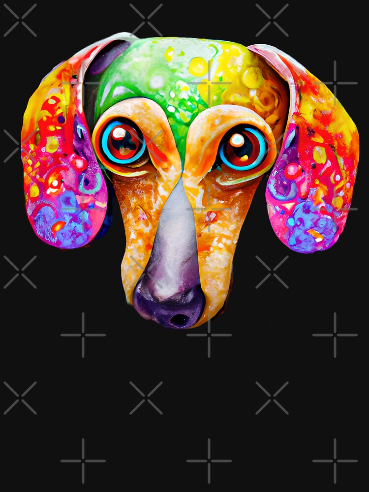 Dachshund in psychedelic colors by BeansHotTees