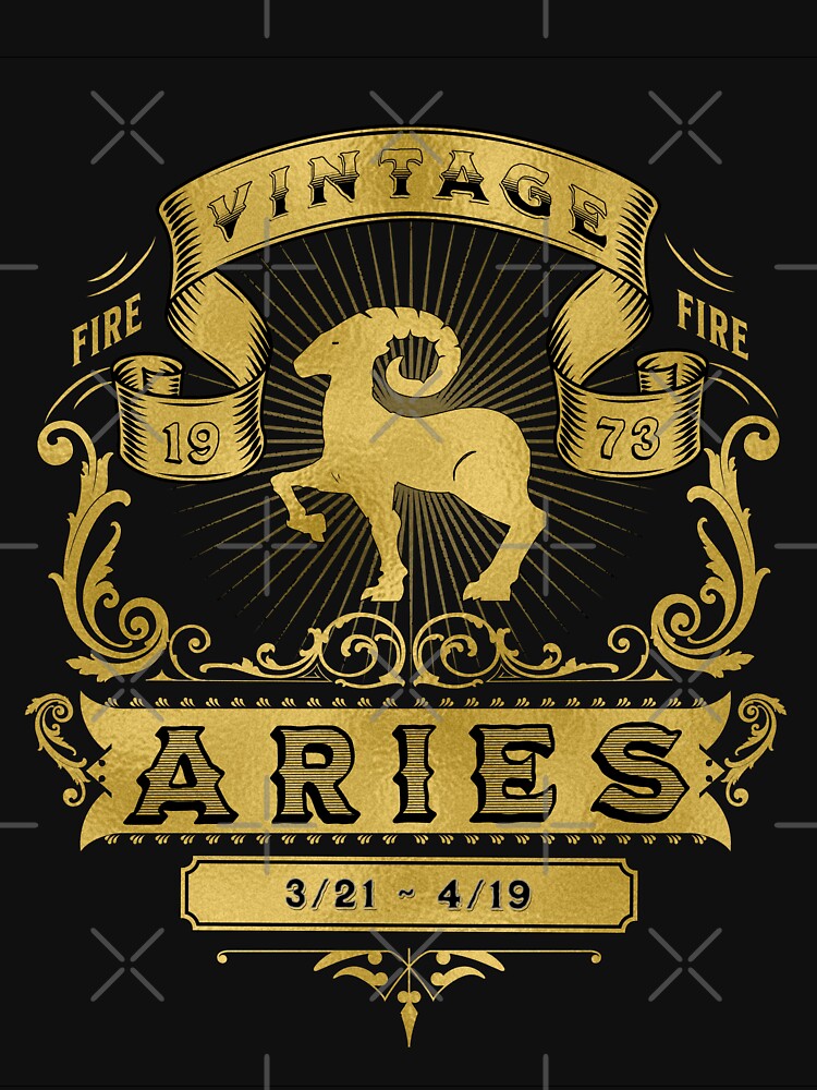 The Zodiac Sign of Aries Golden Vintage 1973 by rhombusOnion T-Shirts, Hoodie, Sweatshirt | BlankRebels.com (Image 3)
