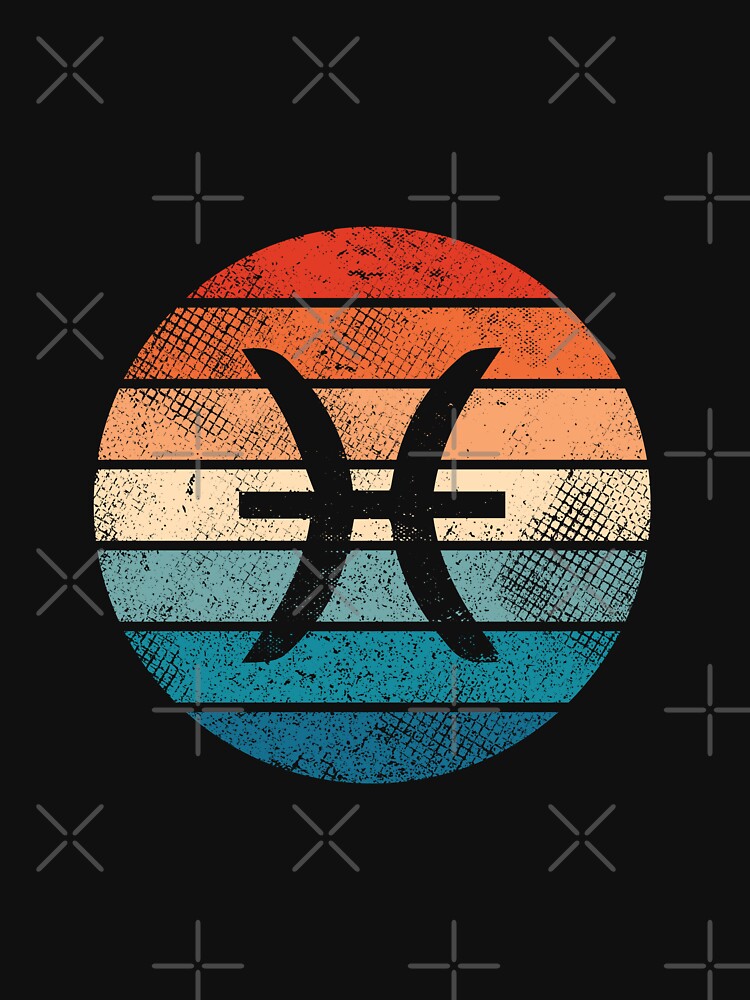Retro Vintage Zodiac Sign Pisces Symbol by jmbeezee T-Shirts, Hoodie, Sweatshirt | BlankRebels.com (Image 3)