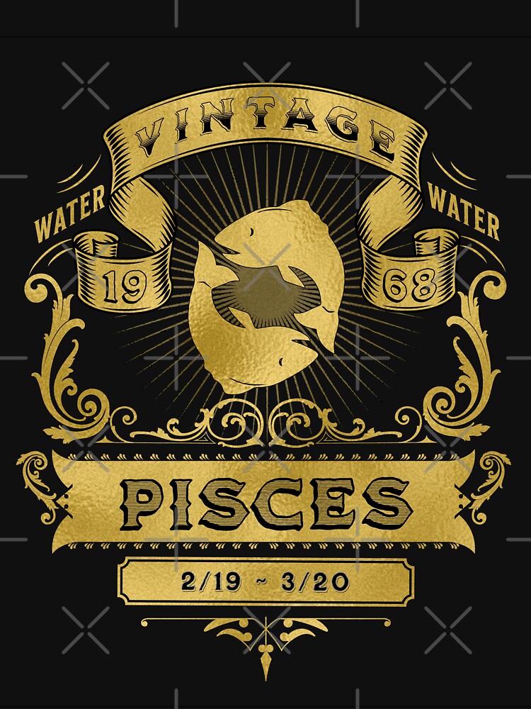 The Zodiac Sign of Pisces Golden Vintage 1968 by rhombusOnion T-Shirts, Hoodie, Sweatshirt | BlankRebels.com (Image 3)