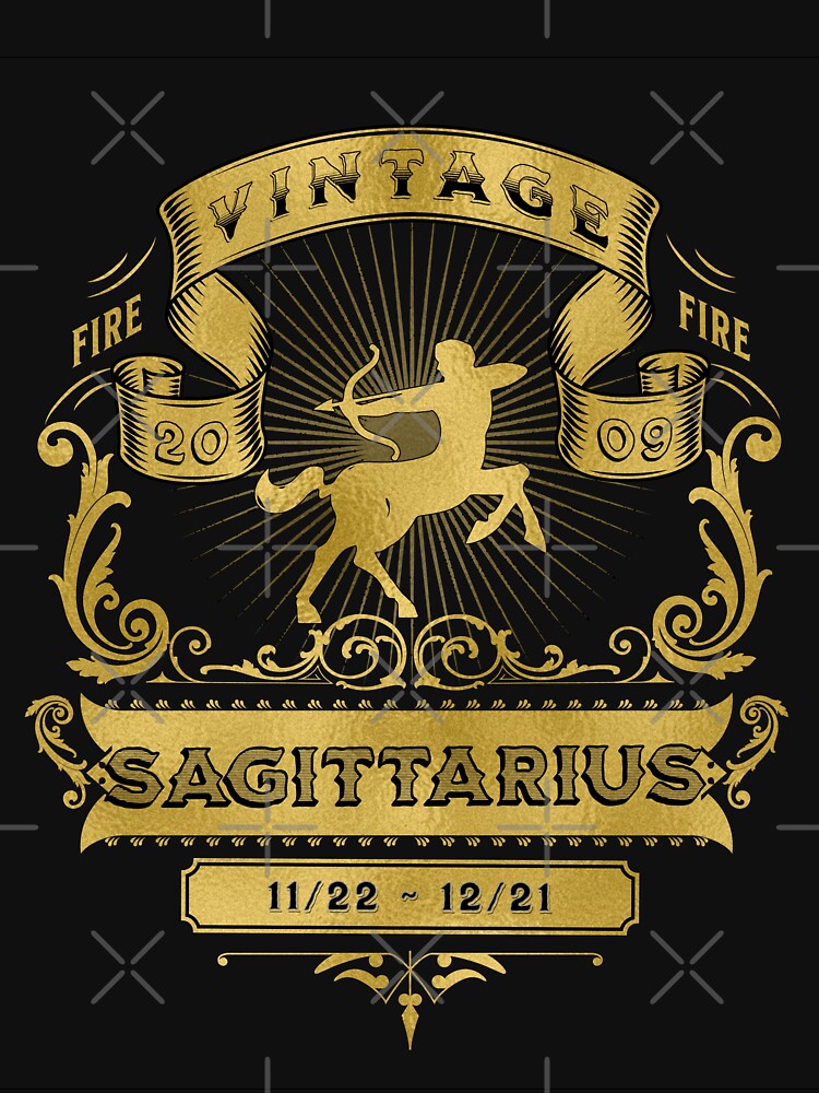 The Zodiac Sign of Sagittarius Golden Vintage 2009 by rhombusOnion T-Shirts, Hoodie, Sweatshirt | BlankRebels.com (Image 3)