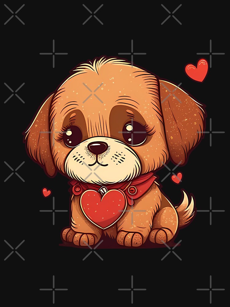 Cute Dog With Hearts for Dog Lovers Valentines Day by Vexel Studio T-Shirts, Hoodie, Sweatshirt | BlankRebels.com (Image 3)