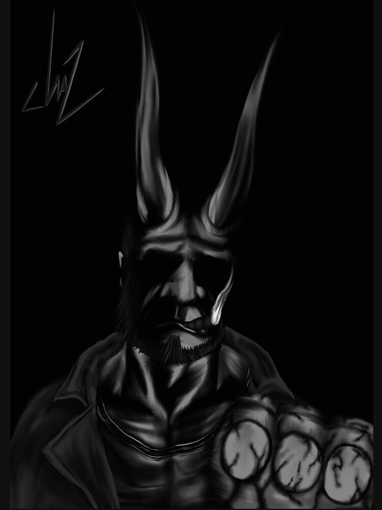 Monochrome Boy Hell Fist (Hellboy) Background T-Shirts, Hoodie, Sweatshirt