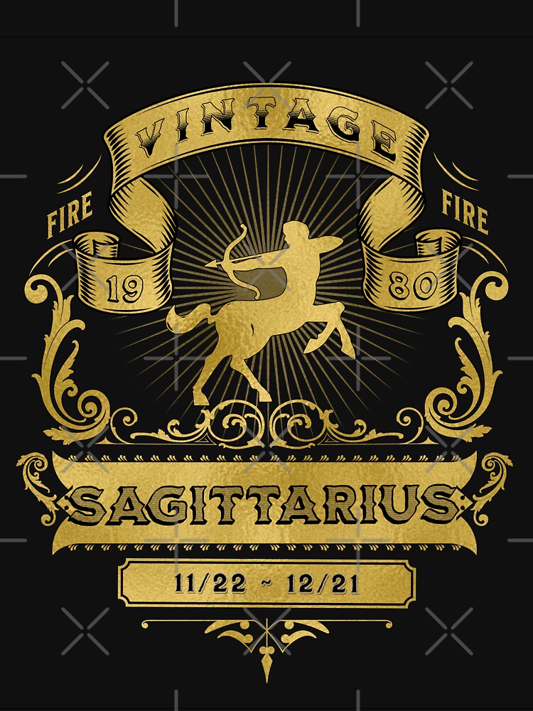 The Zodiac Sign of Sagittarius Golden Vintage 1980 by rhombusOnion T-Shirts, Hoodie, Sweatshirt | BlankRebels.com (Image 3)