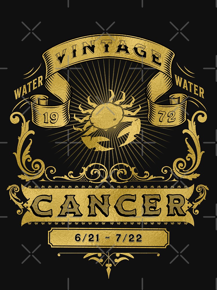 The Zodiac Sign of Cancer Golden Vintage 1972 by rhombusOnion T-Shirts, Hoodie, Sweatshirt | BlankRebels.com (Image 3)