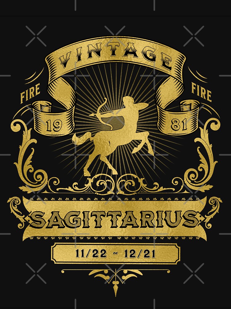 The Zodiac Sign of Sagittarius Golden Vintage 1981 by rhombusOnion T-Shirts, Hoodie, Sweatshirt | BlankRebels.com (Image 3)