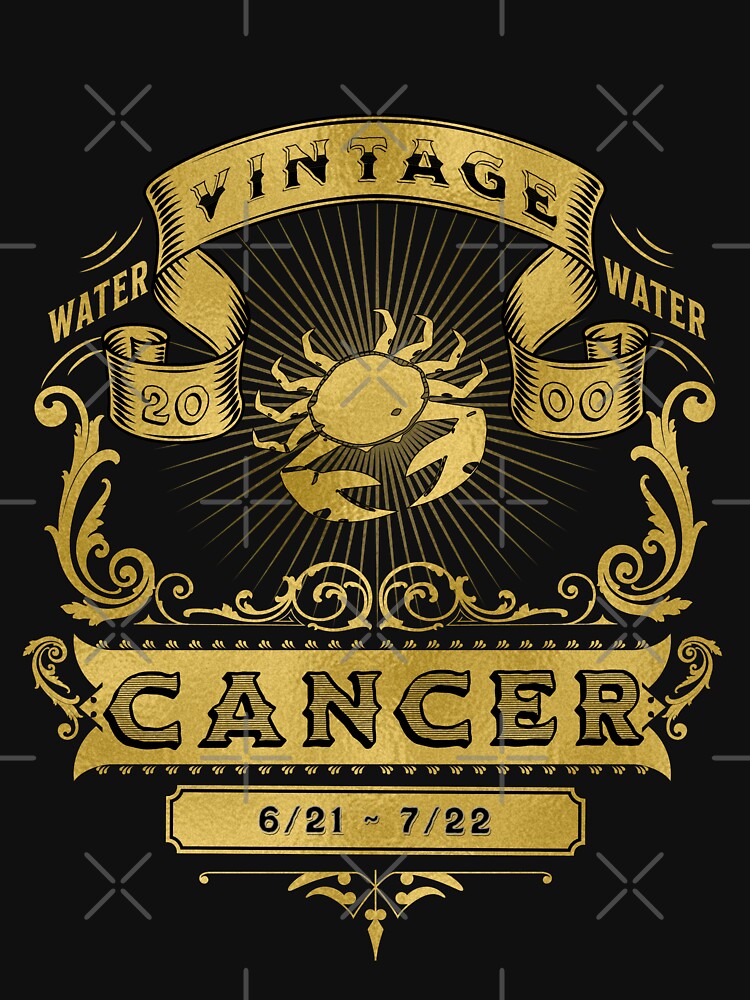 The Zodiac Sign of Cancer Golden Vintage 2000 by rhombusOnion T-Shirts, Hoodie, Sweatshirt | BlankRebels.com (Image 3)
