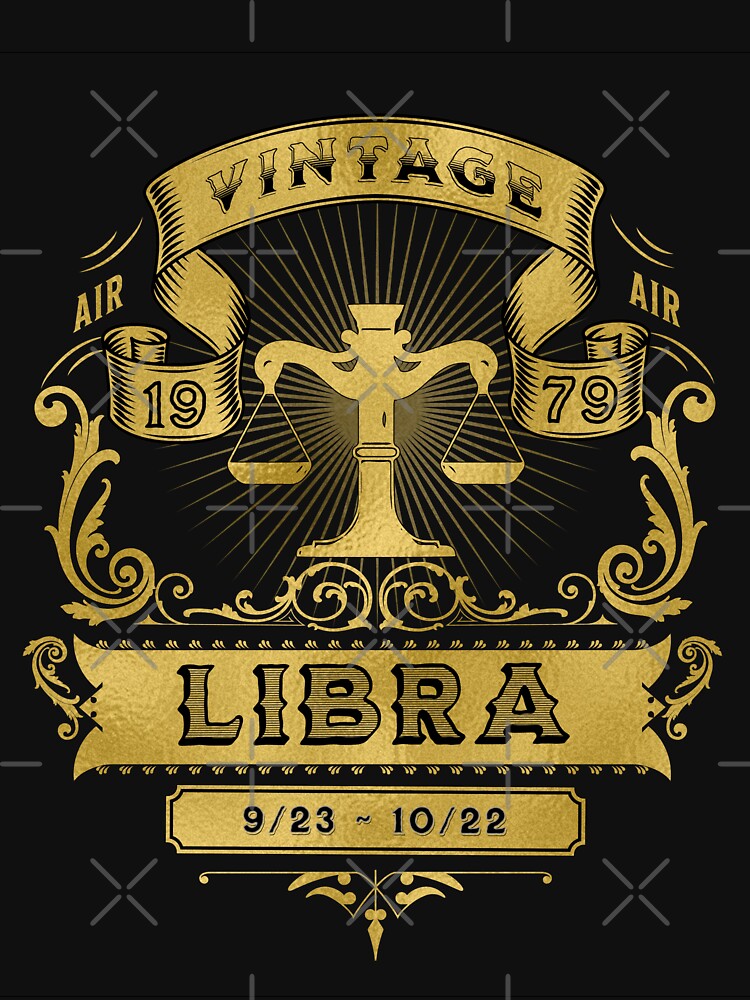 The Zodiac Sign of Libra Golden Vintage 1979 by rhombusOnion T-Shirts, Hoodie, Sweatshirt | BlankRebels.com (Image 3)