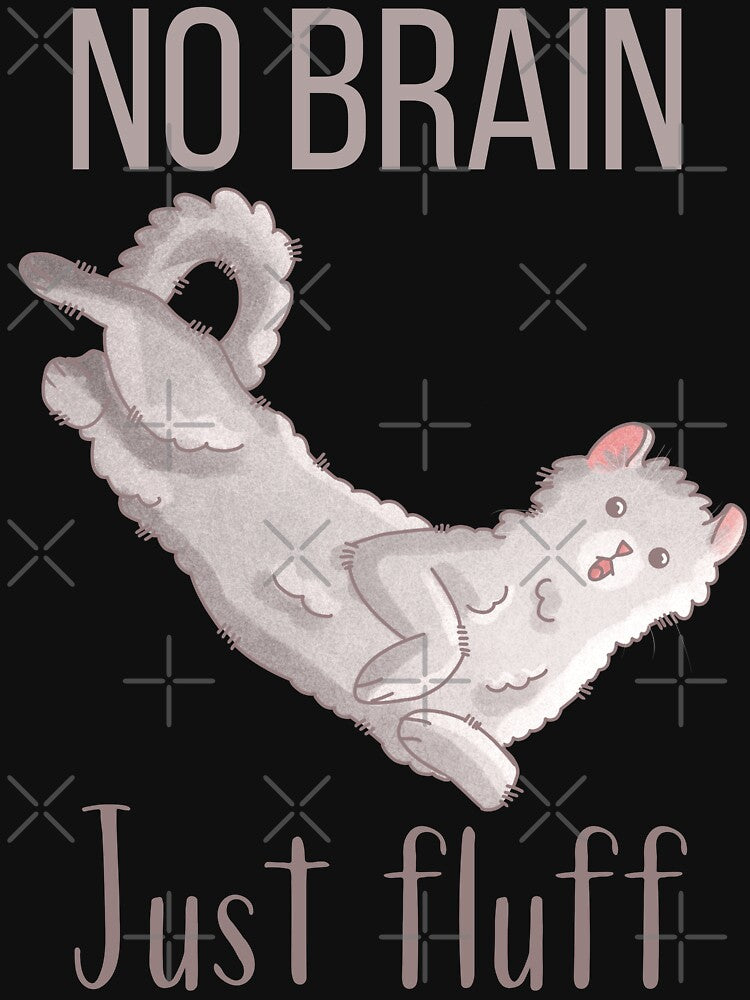 No brain, just fluff - White American Curl - Cat lovers Gifts by FelineEmporium T-Shirts, Hoodie, Sweatshirt (Image 3)
