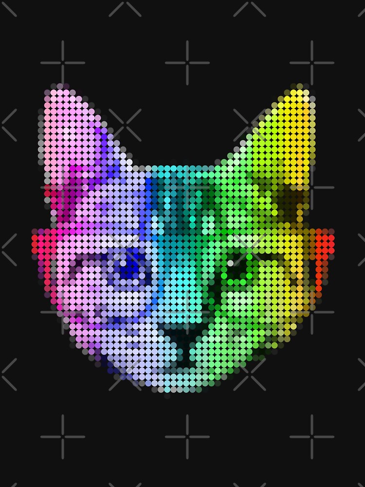 Rainbow Pop Art Cat with Glasses by ROBOTFACE T-Shirts Hoodie, Sweatshirt | BlankRebels.com (Image 3)