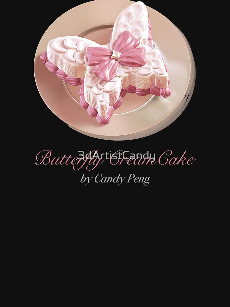 Butterfly Cream Cake 3d Rendering style by 3dArtistCandy T-Shirts, Hoodie, Sweatshirt | BlankRebels.com (Image 3)