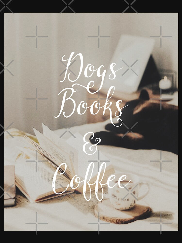 Dogs books and coffee - vintage aesthetic look by HappyPrints ⭐⭐⭐⭐⭐ T-Shirts, Hoodie, Sweatshirt | BlankRebels.com (Image 3)