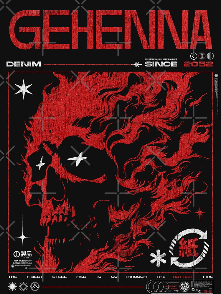 Gehenna - Burning skull by VaporwaveStreet T-Shirts, Hoodie, Sweatshirt | BlankRebels.com (Image 3)