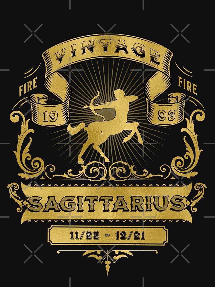 The Zodiac Sign of Sagittarius Golden Vintage 1993 by rhombusOnion T-Shirts, Hoodie, Sweatshirt | BlankRebels.com (Image 3)
