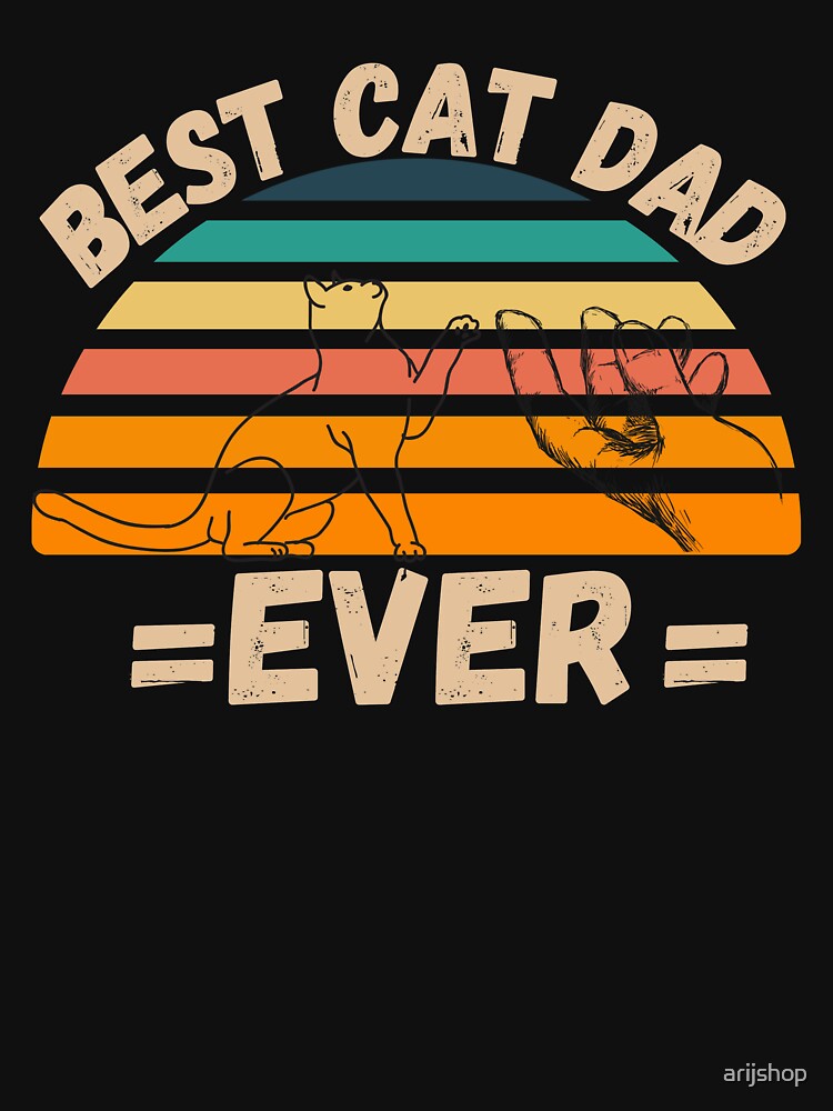 Best Cat Dad Ever Funny Cat by ArtVerse Studio T-Shirts, Hoodie, Sweatshirt | BlankRebels.com (Image 3)