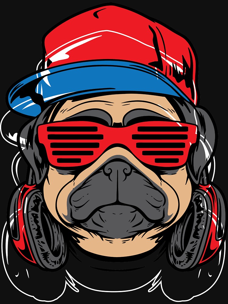 Pug Funky Dj by Red_Stickers T-Shirts, Hoodie, Sweatshirt | BlankRebels.com (Image 3)