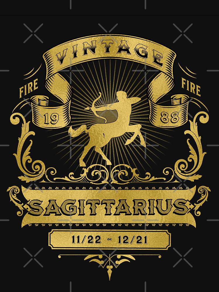 The Zodiac Sign of Sagittarius Golden Vintage 1988 by rhombusOnion T-Shirts, Hoodie, Sweatshirt | BlankRebels.com (Image 3)