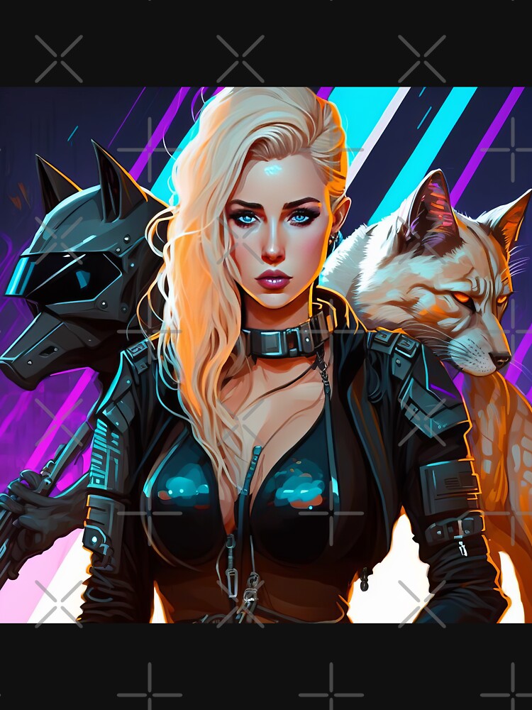 Female Cyberpunk Assassin Poster Print - Alexa by Charlies-Artbox T-Shirts, Hoodie, Sweatshirt | BlankRebels.com (Image 3)