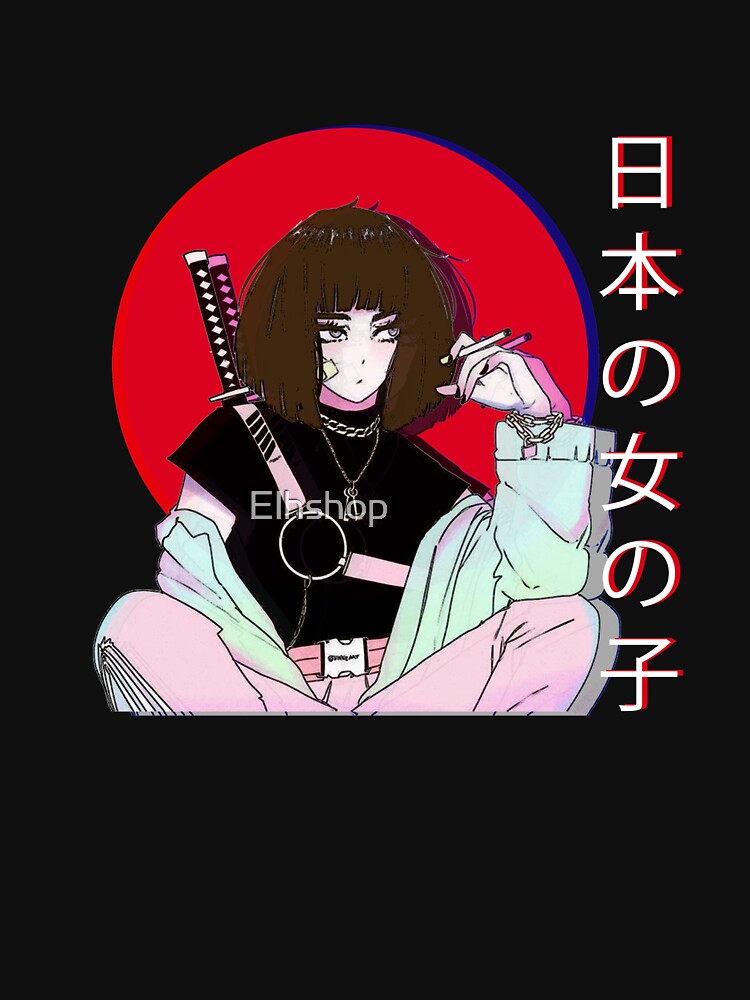 Anime Aesthetic Girl Japanese , kawaii hentai, Essential T-shirt by Elhshop ⭐⭐⭐⭐⭐ Hoodie, Sweatshirt (Image 3)