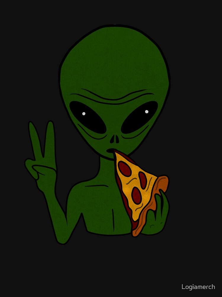 Funny Alien Eating Pizza Halloween Gift by Logiamerch T-Shirts, Hoodie, Sweatshirt | BlankRebels.com (Image 3)