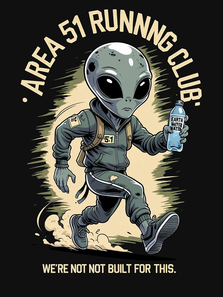 Area 51 running club alien hoodie funny design by Maverick Spirit T-Shirts, Sweatshirt | BlankRebels.com (Image 3)