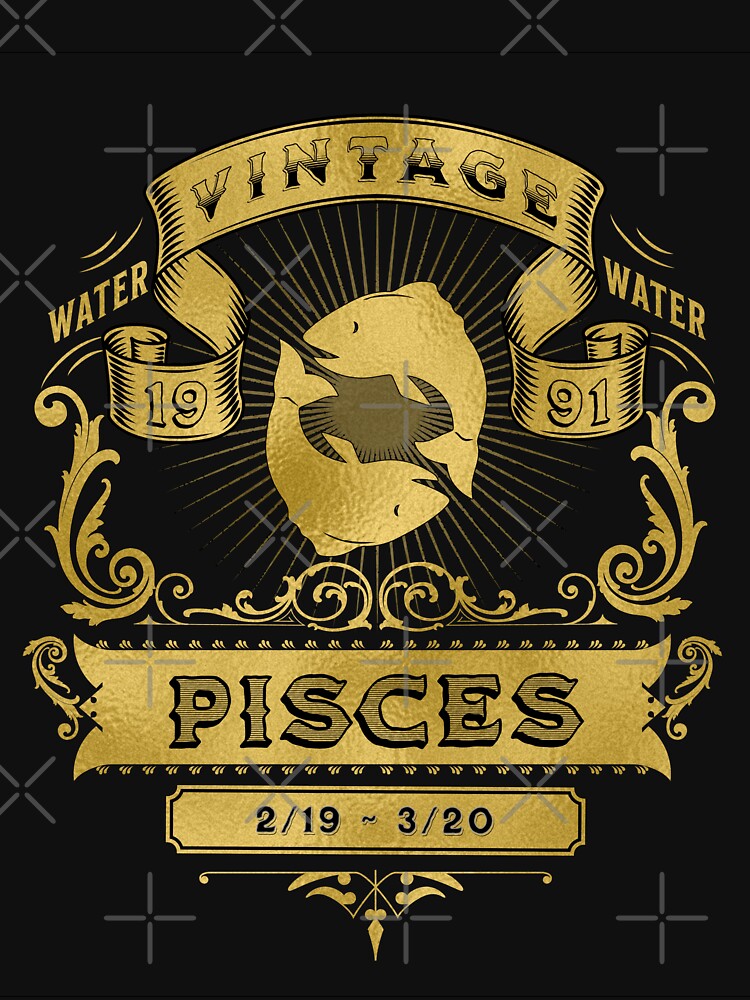 The Zodiac Sign of Pisces Golden Vintage 1991 by rhombusOnion T-Shirts, Hoodie, Sweatshirt | BlankRebels.com (Image 3)