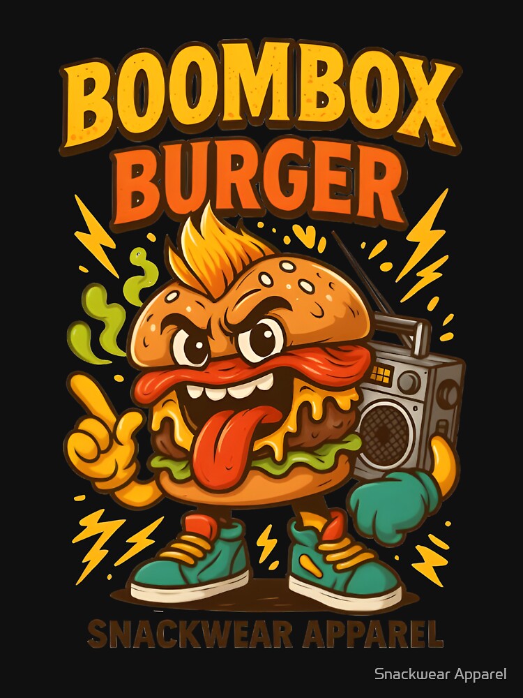 Boombox Burger – Drop the Beat, Not the Bun by Snackwear Apparel T-Shirts, Hoodie, Sweatshirt | BlankRebels.com (Image 3)