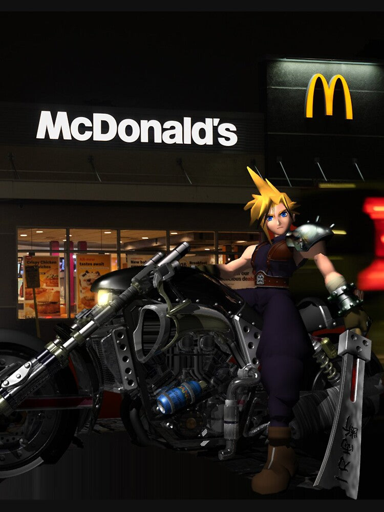Final Fantasy Cloud McDonalds by tridux T-Shirts, Hoodie, Sweatshirt | BlankRebels.com (Image 3)