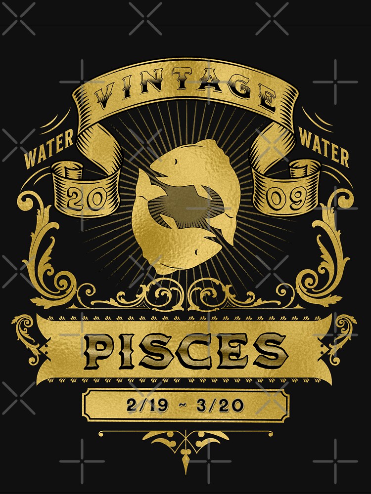 The Zodiac Sign of Pisces Golden Vintage 2009 by rhombusOnion T-Shirts, Hoodie, Sweatshirt | BlankRebels.com (Image 3)