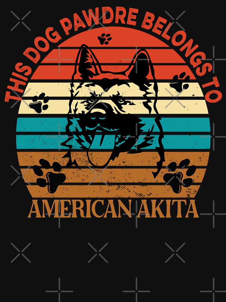 Dog Pawdre Dad American Akita Owner Vintage by Cuddlythopia T-Shirts, Hoodie, Sweatshirt | BlankRebels.com (Image 3)