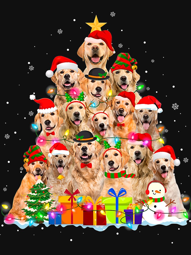 Christmas Pajama Golden Retriever Tree Xmas Gift Dog Dad Mom by NiceStore095 T-Shirts, Hoodie, Sweatshirt (Image 3)