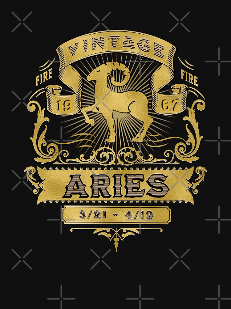 Vintage Golden Aries Birthday Year 1967 Zodiac by rhombusOnion T-Shirts, Hoodie, Sweatshirt | BlankRebels.com (Image 3)