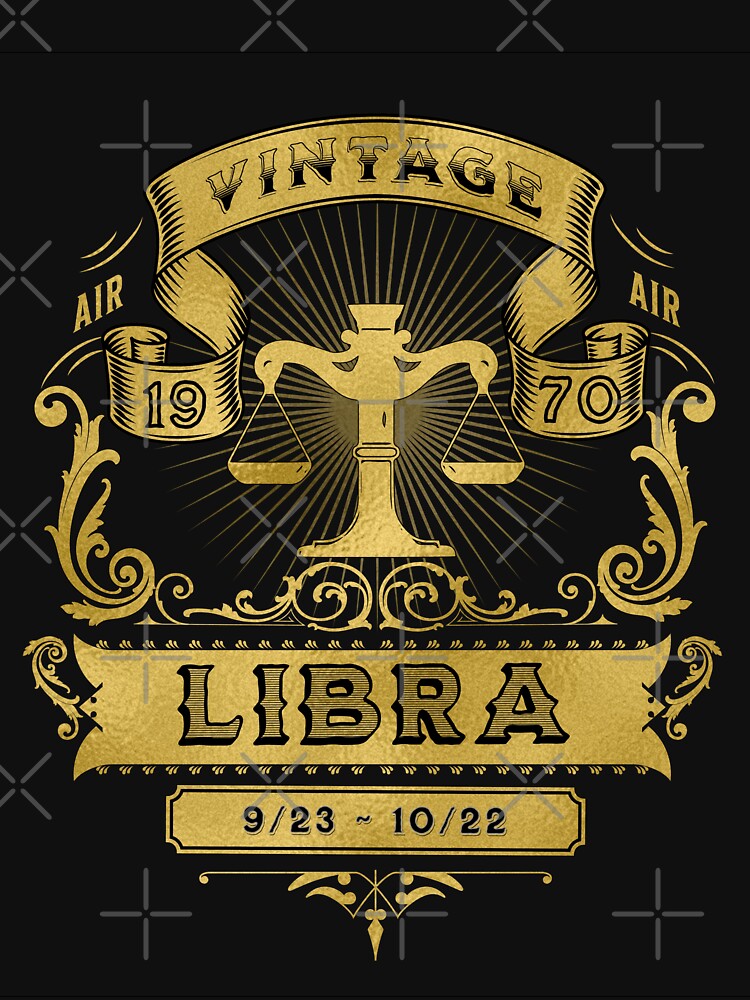 The Zodiac Sign of Libra Golden Vintage 1970 by rhombusOnion T-Shirts, Hoodie, Sweatshirt | BlankRebels.com (Image 3)