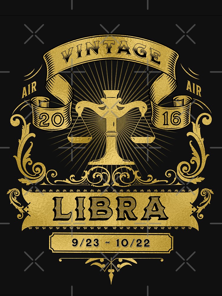The Zodiac Sign of Libra Golden Vintage 2016 by rhombusOnion T-Shirts, Hoodie, Sweatshirt | BlankRebels.com (Image 3)