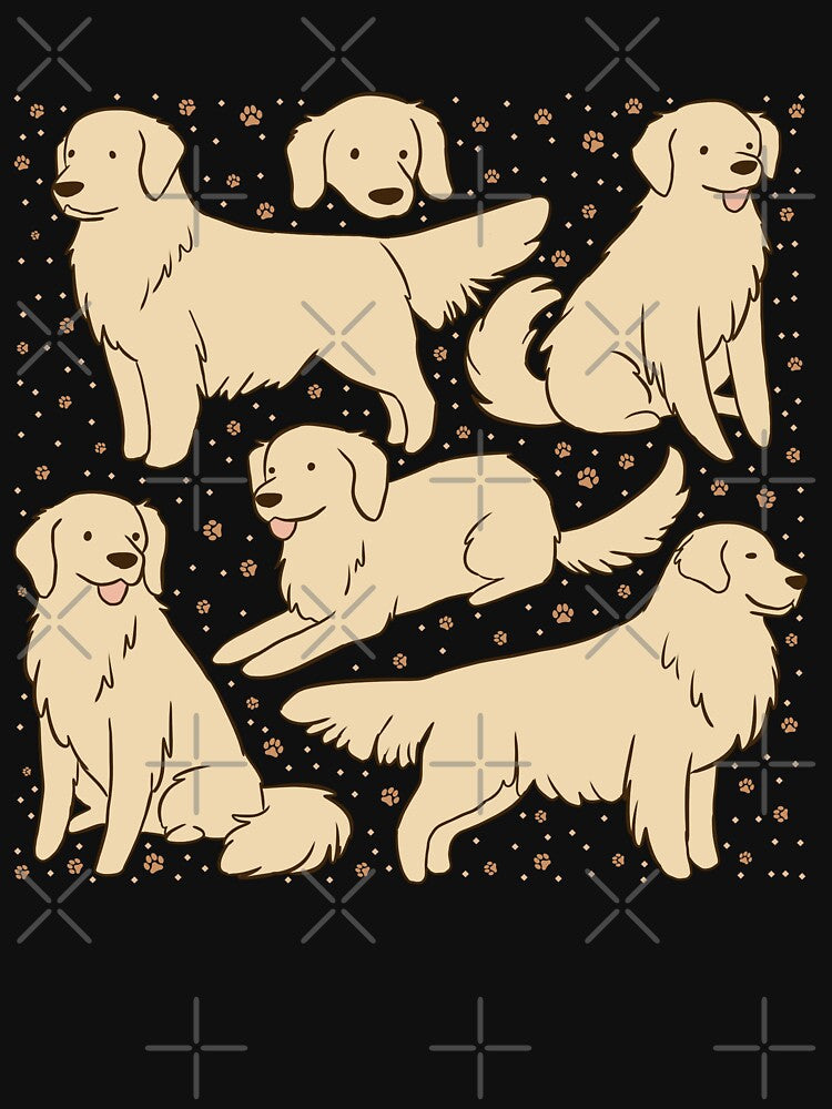 Golden retriever cute pattern illustration by Yarafantasyart T-Shirts, Hoodie, Sweatshirt | BlankRebels.com (Image 3)