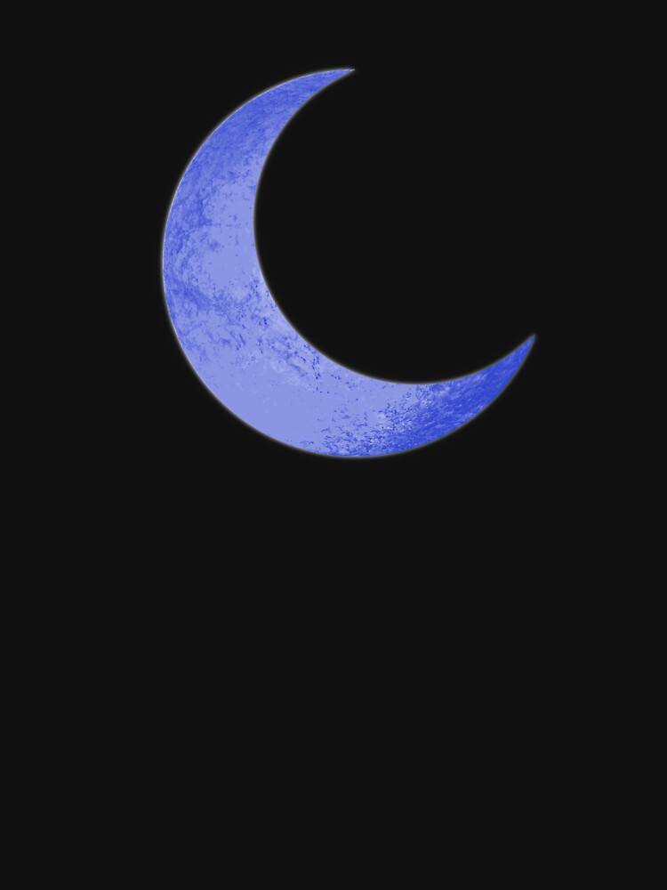 Glowing Crescent Moon in Blue by RosieSunflower T-Shirts, Hoodie, Sweatshirt | BlankRebels.com (Image 3)